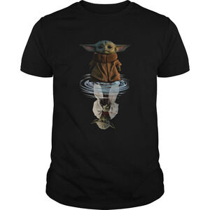 Baby Yoda Water Reflection Mirror Yoda Shirt